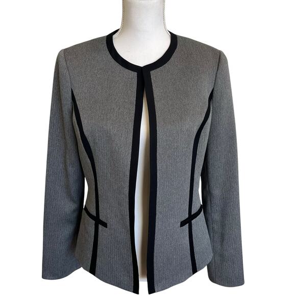 Black Label by Evan Picone Blazer Women's Size 4 Black White Office Work Dress - Picture 1 of 10
